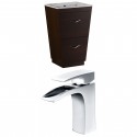 American Imaginations AI-9068 Plywood-Melamine Vanity Set In Wenge With Single Hole CUPC Faucet