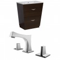 American Imaginations AI-9071 Plywood-Melamine Vanity Set In Wenge With 8-in. o.c. CUPC Faucet