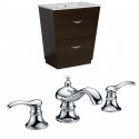 American Imaginations AI-9072 Plywood-Melamine Vanity Set In Wenge With 8-in. o.c. CUPC Faucet