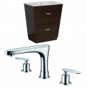 American Imaginations AI-9073 Plywood-Melamine Vanity Set In Wenge With 8-in. o.c. CUPC Faucet
