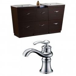 American Imaginations AI-9079 Plywood-Melamine Vanity Set In Wenge With Single Hole CUPC Faucet
