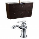 American Imaginations AI-9079 Plywood-Melamine Vanity Set In Wenge With Single Hole CUPC Faucet