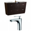American Imaginations AI-9080 Plywood-Melamine Vanity Set In Wenge With Single Hole CUPC Faucet