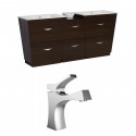 American Imaginations AI-9085 Plywood-Melamine Vanity Set In Wenge With Single Hole CUPC Faucet