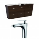 American Imaginations AI-9087 Plywood-Melamine Vanity Set In Wenge With Single Hole CUPC Faucet