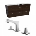 American Imaginations AI-9099 Plywood-Melamine Vanity Set In Wenge With 8-in. o.c. CUPC Faucet