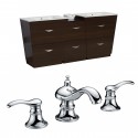 American Imaginations AI-9100 Plywood-Melamine Vanity Set In Wenge With 8-in. o.c. CUPC Faucet