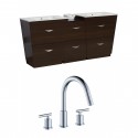 American Imaginations AI-9105 Plywood-Melamine Vanity Set In Wenge With 8-in. o.c. CUPC Faucet