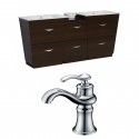 American Imaginations AI-9114 Plywood-Melamine Vanity Set In Wenge With Single Hole CUPC Faucet
