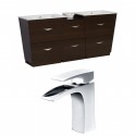 American Imaginations AI-9117 Plywood-Melamine Vanity Set In Wenge With Single Hole CUPC Faucet