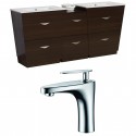 American Imaginations AI-9129 Plywood-Melamine Vanity Set In Wenge With Single Hole CUPC Faucet
