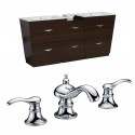 American Imaginations AI-9135 Plywood-Melamine Vanity Set In Wenge With 8-in. o.c. CUPC Faucet