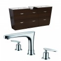 American Imaginations AI-9136 Plywood-Melamine Vanity Set In Wenge With 8-in. o.c. CUPC Faucet