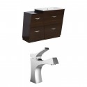 American Imaginations AI-9183 Plywood-Melamine Vanity Set In Wenge With Single Hole CUPC Faucet