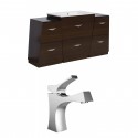 American Imaginations AI-9197 Plywood-Melamine Vanity Set In Wenge With Single Hole CUPC Faucet