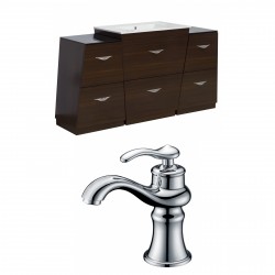 American Imaginations AI-9198 Plywood-Melamine Vanity Set In Wenge With Single Hole CUPC Faucet
