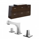 American Imaginations AI-9218 Plywood-Melamine Vanity Set In Wenge With 8-in. o.c. CUPC Faucet