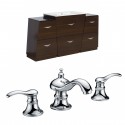 American Imaginations AI-9219 Plywood-Melamine Vanity Set In Wenge With 8-in. o.c. CUPC Faucet