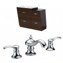 American Imaginations AI-9247 Plywood-Melamine Vanity Set In Wenge With 8-in. o.c. CUPC Faucet