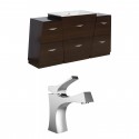 American Imaginations AI-9267 Plywood-Melamine Vanity Set In Wenge With Single Hole CUPC Faucet