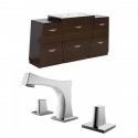 American Imaginations AI-9274 Plywood-Melamine Vanity Set In Wenge With 8-in. o.c. CUPC Faucet