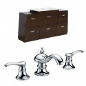 American Imaginations AI-9275 Plywood-Melamine Vanity Set In Wenge With 8-in. o.c. CUPC Faucet
