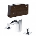 American Imaginations AI-9278 Plywood-Melamine Vanity Set In Wenge With 8-in. o.c. CUPC Faucet