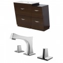American Imaginations AI-9281 Plywood-Melamine Vanity Set In Wenge With 8-in. o.c. CUPC Faucet