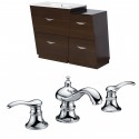 American Imaginations AI-9282 Plywood-Melamine Vanity Set In Wenge With 8-in. o.c. CUPC Faucet