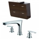 American Imaginations AI-9283 Plywood-Melamine Vanity Set In Wenge With 8-in. o.c. CUPC Faucet