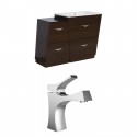 American Imaginations AI-9288 Plywood-Melamine Vanity Set In Wenge With Single Hole CUPC Faucet