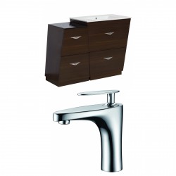 American Imaginations AI-9290 Plywood-Melamine Vanity Set In Wenge With Single Hole CUPC Faucet