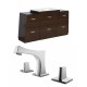 American Imaginations AI-9309 Plywood-Melamine Vanity Set In Wenge With 8-in. o.c. CUPC Faucet