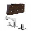 American Imaginations AI-9309 Plywood-Melamine Vanity Set In Wenge With 8-in. o.c. CUPC Faucet