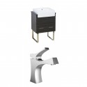 American Imaginations AI-10296 Plywood-Melamine Vanity Set In Dawn Grey With Single Hole CUPC Faucet