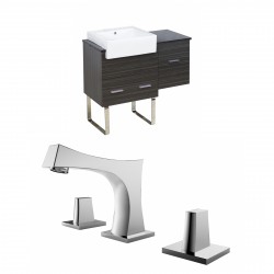 American Imaginations AI-10317 Plywood-Melamine Vanity Set In Dawn Grey With 8-in. o.c. CUPC Faucet