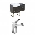 American Imaginations AI-10324 Plywood-Melamine Vanity Set In Dawn Grey With Single Hole CUPC Faucet