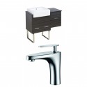 American Imaginations AI-10326 Plywood-Melamine Vanity Set In Dawn Grey With Single Hole CUPC Faucet