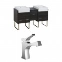 American Imaginations AI-10338 Plywood-Melamine Vanity Set In Dawn Grey With Single Hole CUPC Faucet