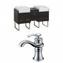 American Imaginations AI-10339 Plywood-Melamine Vanity Set In Dawn Grey With Single Hole CUPC Faucet