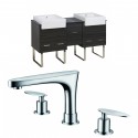 American Imaginations AI-10347 Plywood-Melamine Vanity Set In Dawn Grey With 8-in. o.c. CUPC Faucet