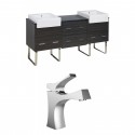 American Imaginations AI-10359 Plywood-Melamine Vanity Set In Dawn Grey With Single Hole CUPC Faucet