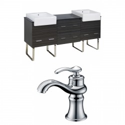 American Imaginations AI-10360 Plywood-Melamine Vanity Set In Dawn Grey With Single Hole CUPC Faucet