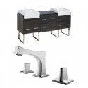 American Imaginations AI-10366 Plywood-Melamine Vanity Set In Dawn Grey With 8-in. o.c. CUPC Faucet