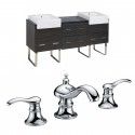 American Imaginations AI-10367 Plywood-Melamine Vanity Set In Dawn Grey With 8-in. o.c. CUPC Faucet