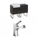 American Imaginations AI-10380 Plywood-Melamine Vanity Set In Dawn Grey With Single Hole CUPC Faucet