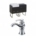 American Imaginations AI-10381 Plywood-Melamine Vanity Set In Dawn Grey With Single Hole CUPC Faucet