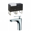 American Imaginations AI-10382 Plywood-Melamine Vanity Set In Dawn Grey With Single Hole CUPC Faucet