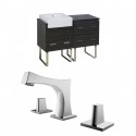 American Imaginations AI-10387 Plywood-Melamine Vanity Set In Dawn Grey With 8-in. o.c. CUPC Faucet