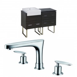 American Imaginations AI-10389 Plywood-Melamine Vanity Set In Dawn Grey With 8-in. o.c. CUPC Faucet